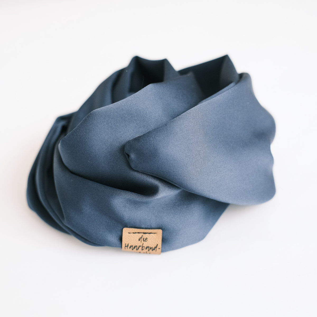 Drahthaarband breit - Satin Dunkelblau