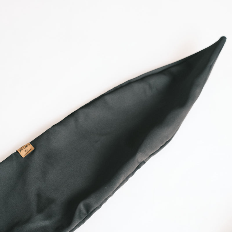 Drahthaarband breit - Satin Schwarz