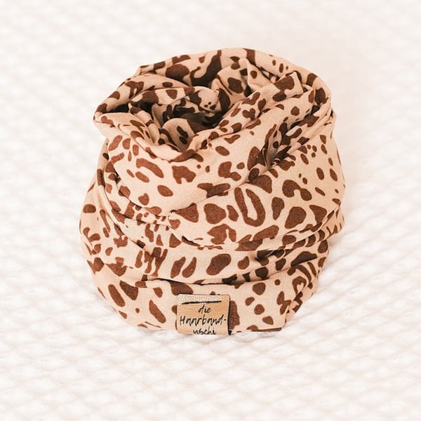 Drahthaarband breit - Animal Brown