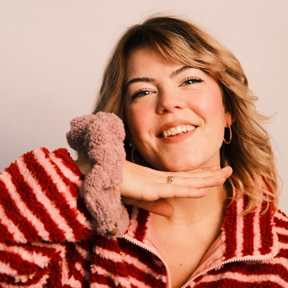 Scrunchie -Teddy Love Rosa