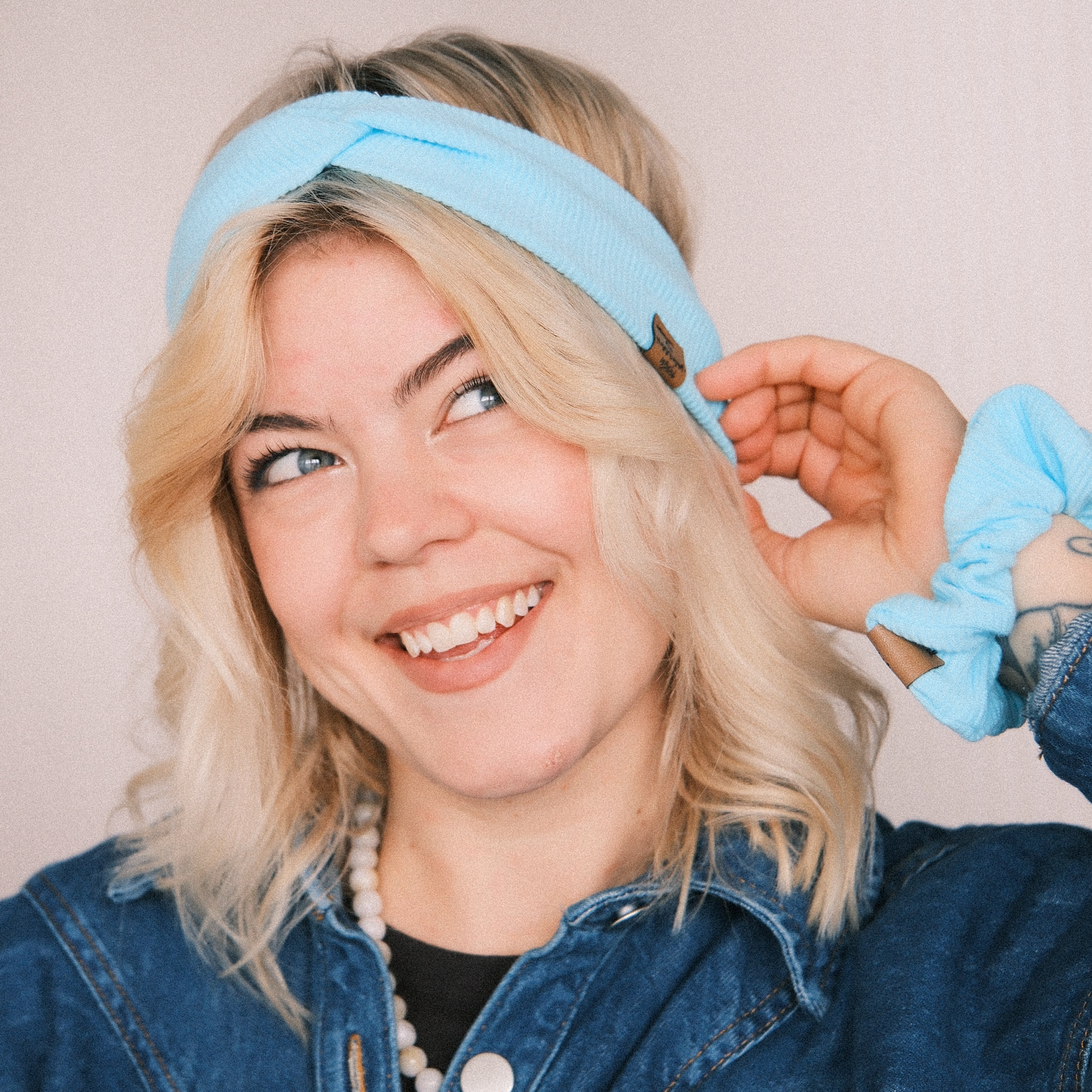 Basic Haarband - Soft Rib Babyblau