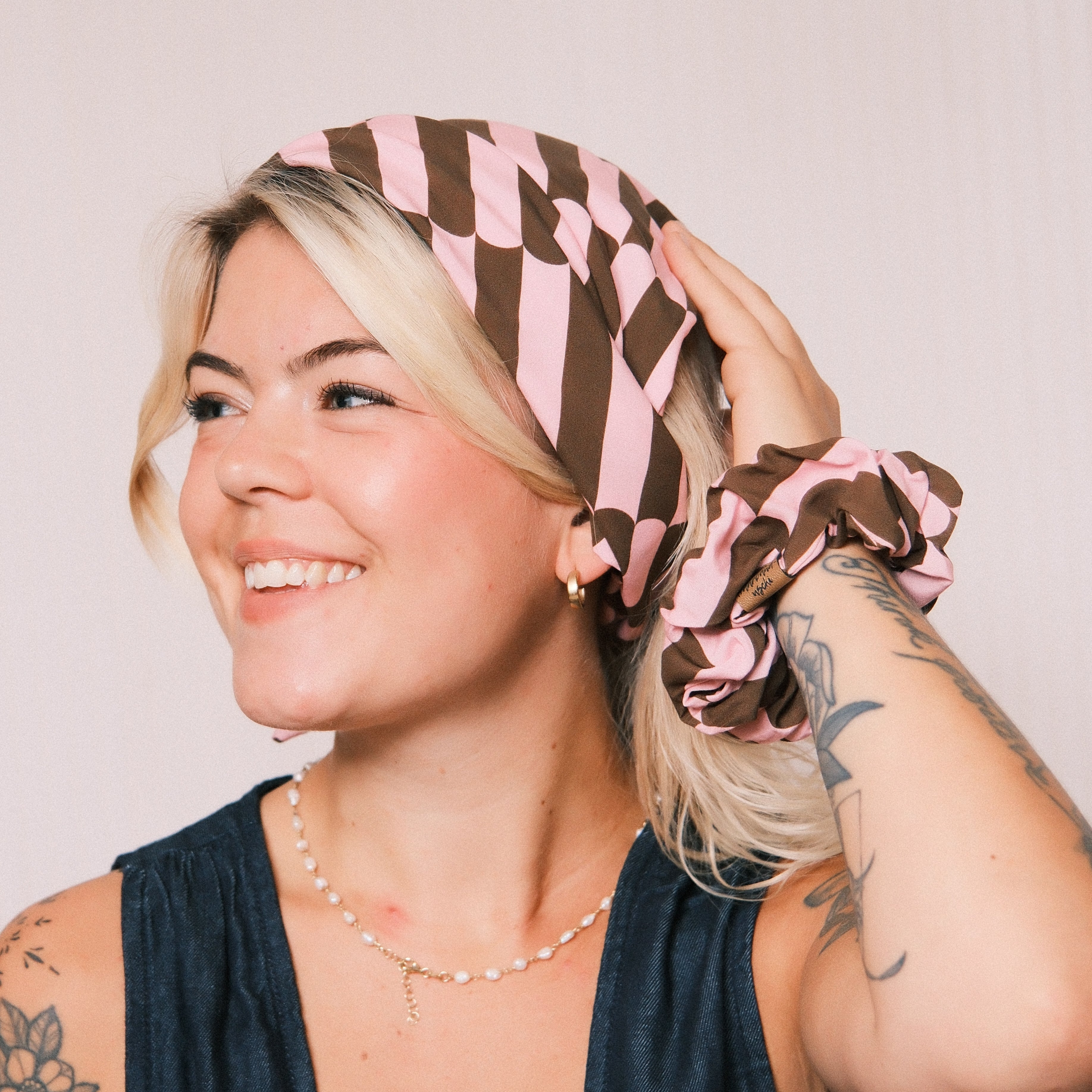 Scrunchie - Candy Lines Olive