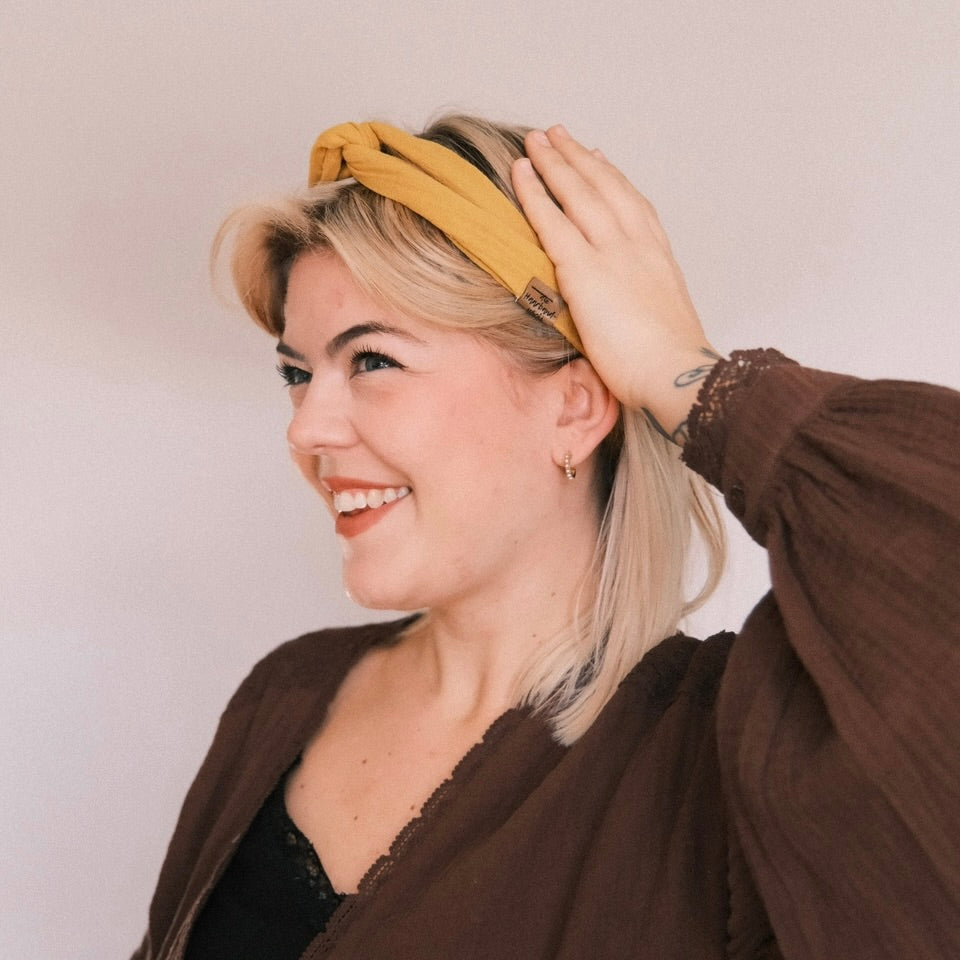 Drahthaarband - Musselin Senfgelb