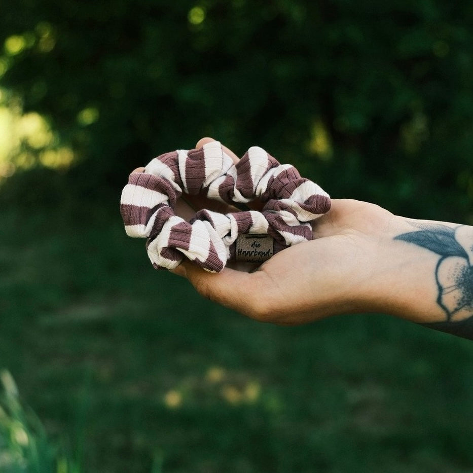 Scrunchie gestreift Altrosa