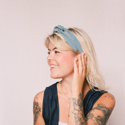 Drahthaarband Schmal - Soft Touch Aqua