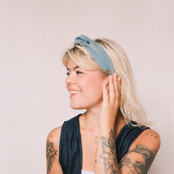 Drahthaarband Schmal - Soft Touch Aqua