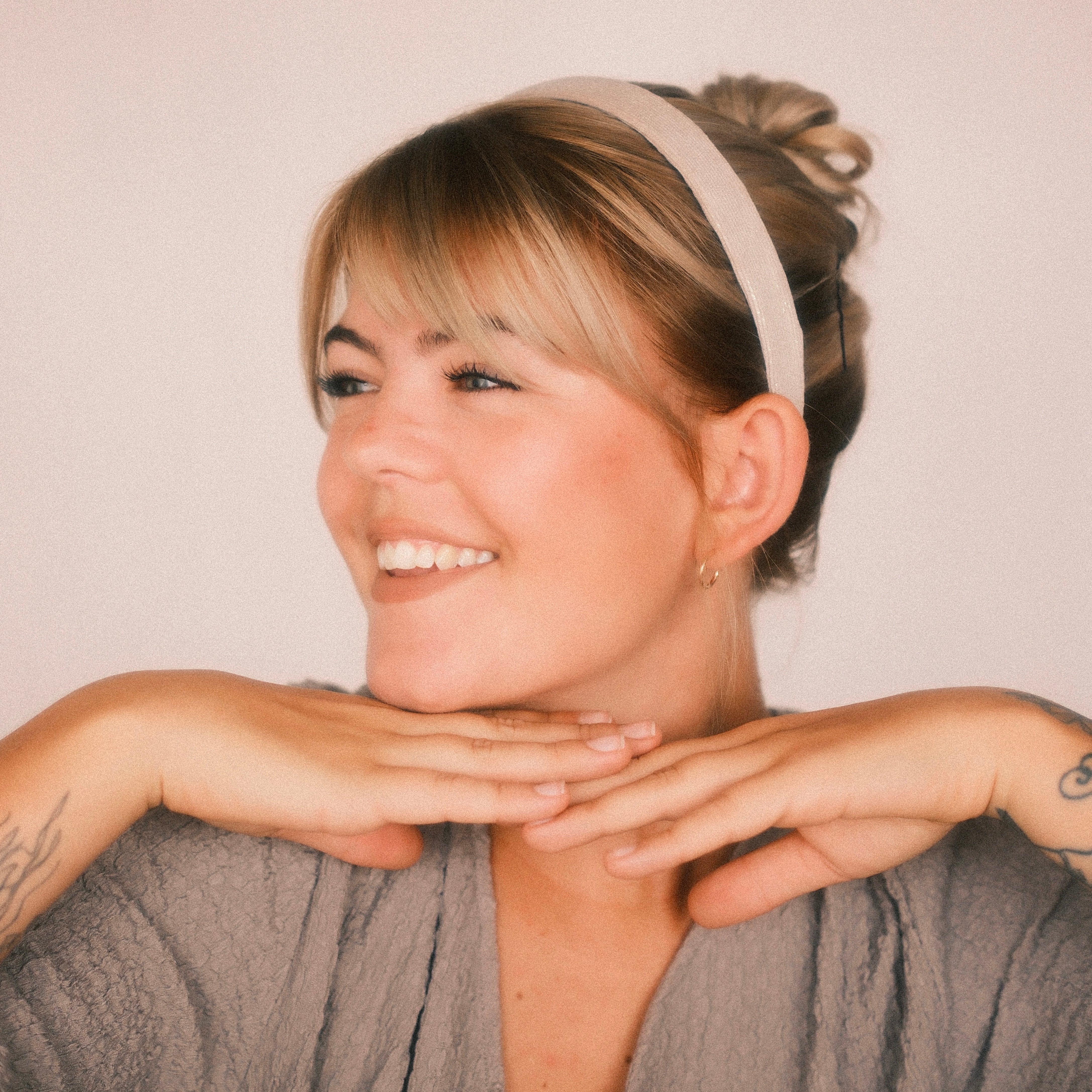 Anna -Glitzer Beige Cord