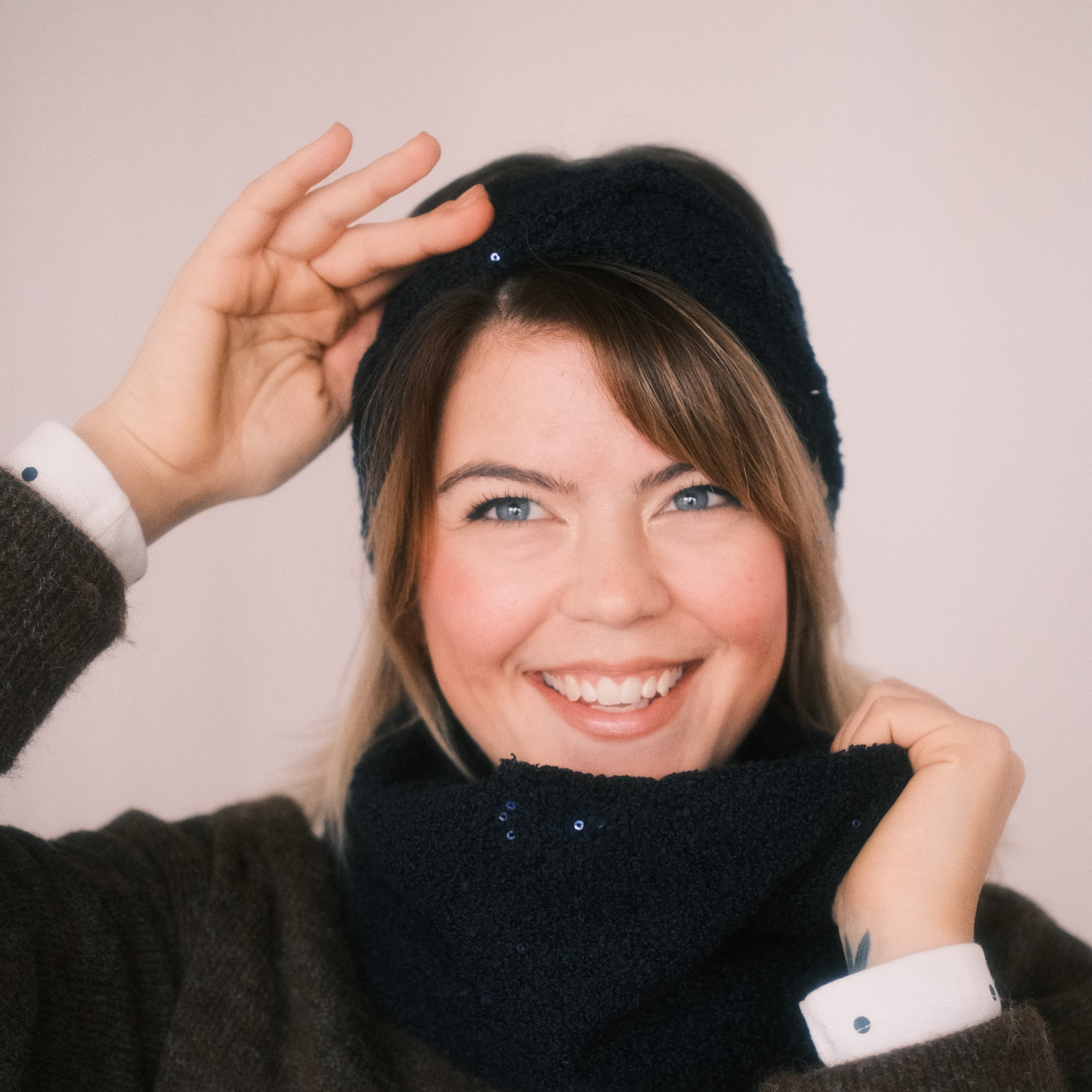 Loop - Teddy Pailletten Dunkelblau