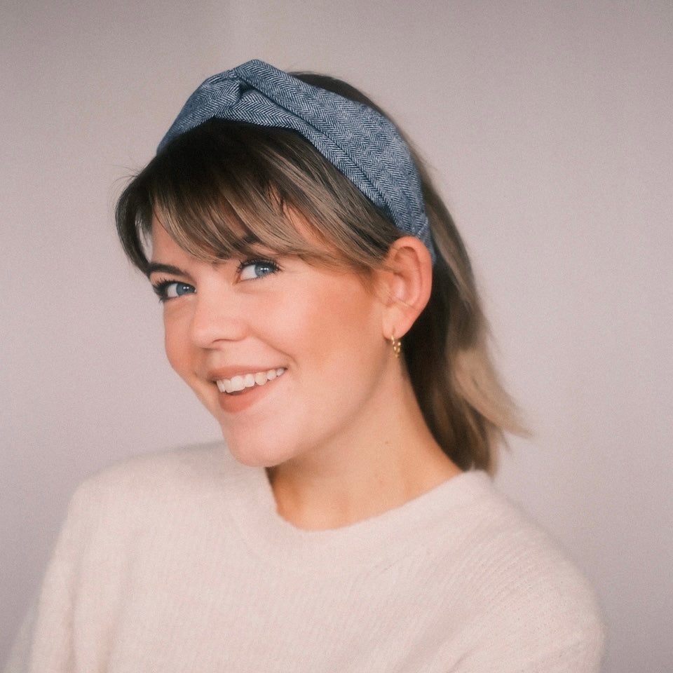 Viky Haarreif - Fischgräten Blau