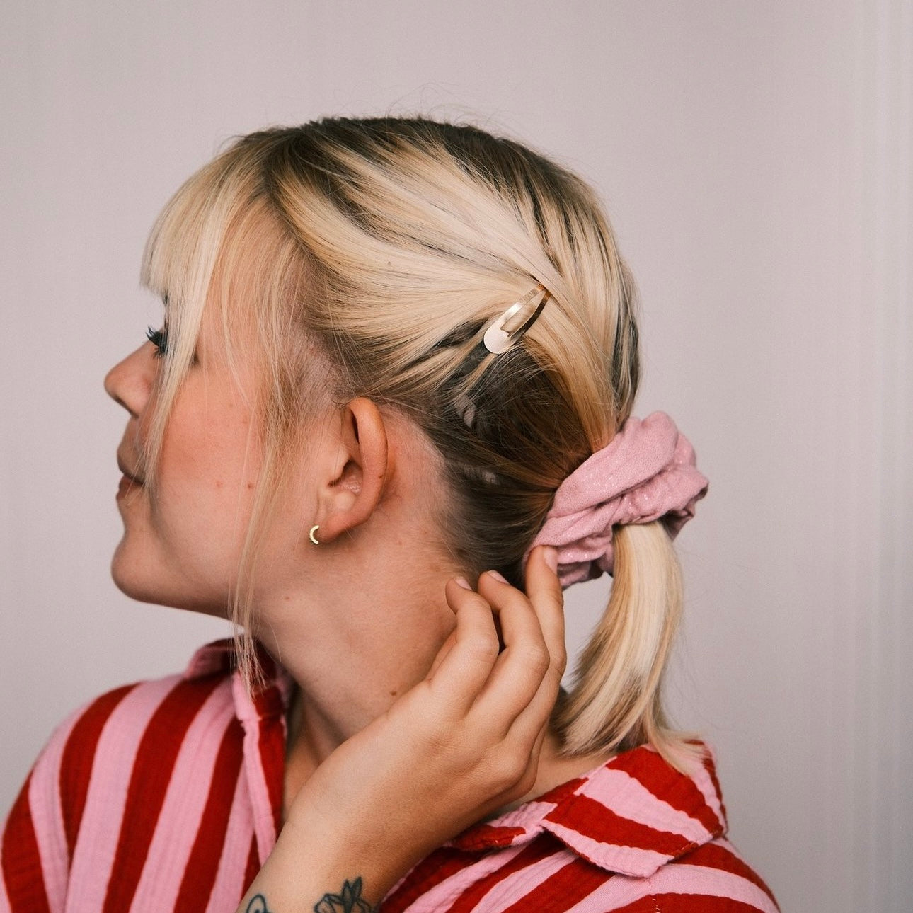 Scrunchie Glitzer hell rosa