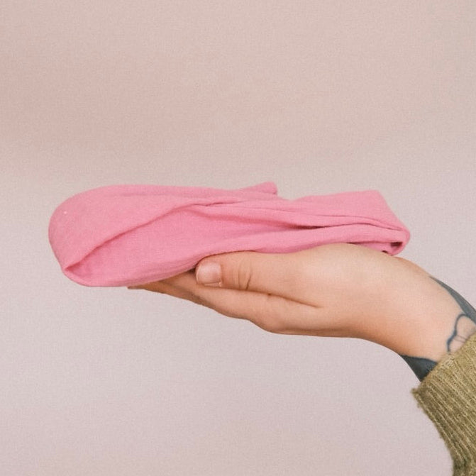 Drahthaarband - Musselin Rosa