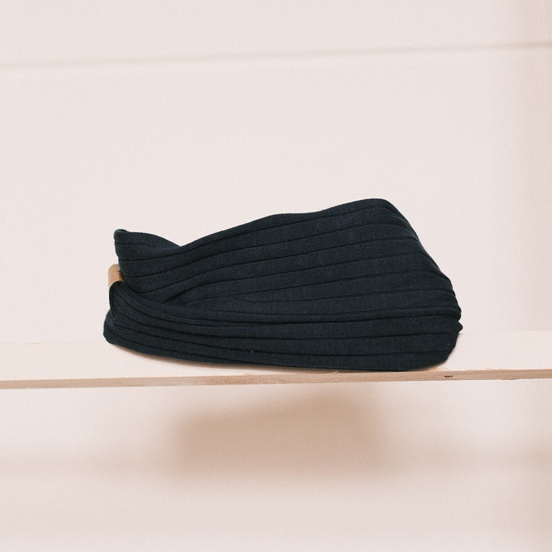 Drahthaarband schmal - Sporty Rib Dunkelblau