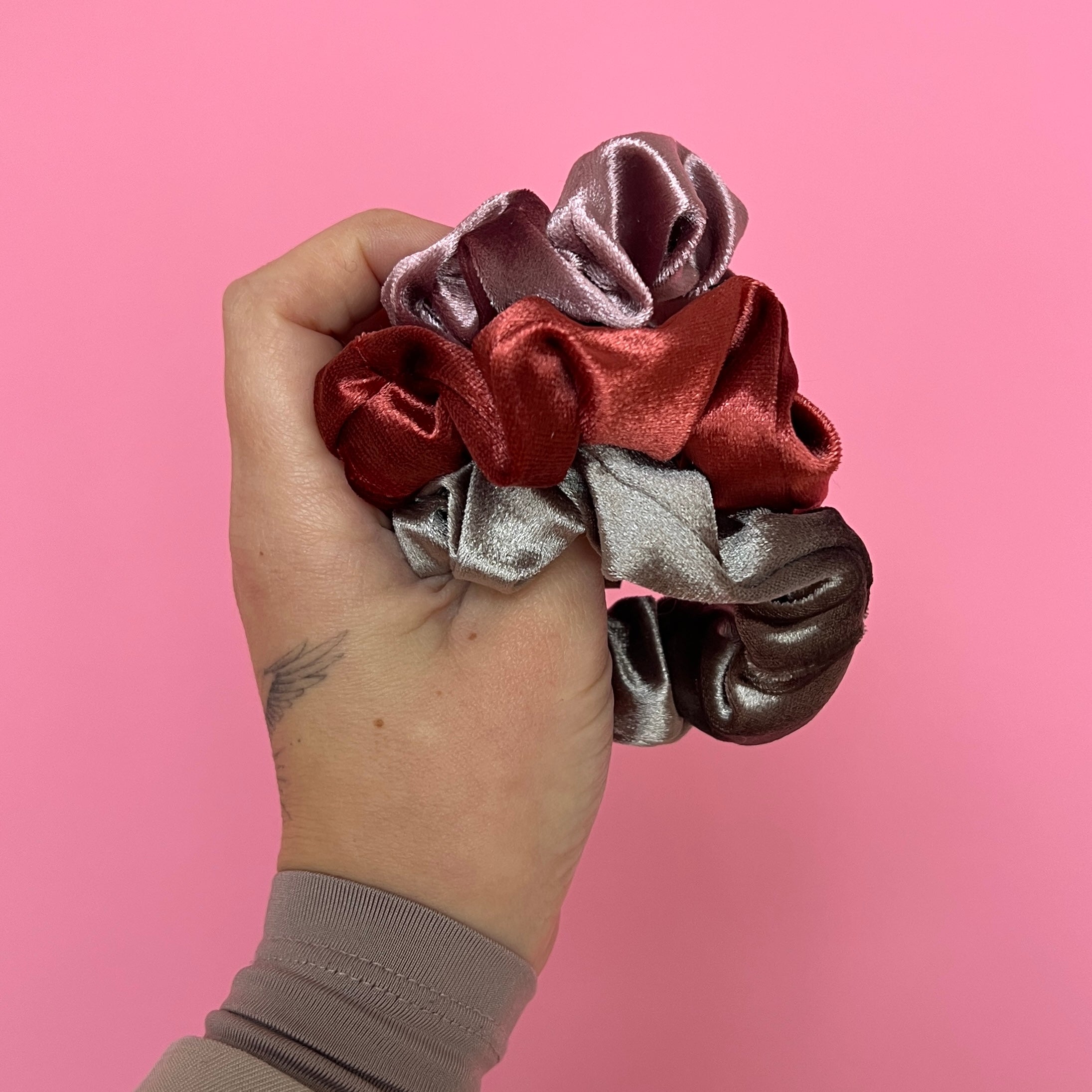 3er Scrunchie Set Glanz 1