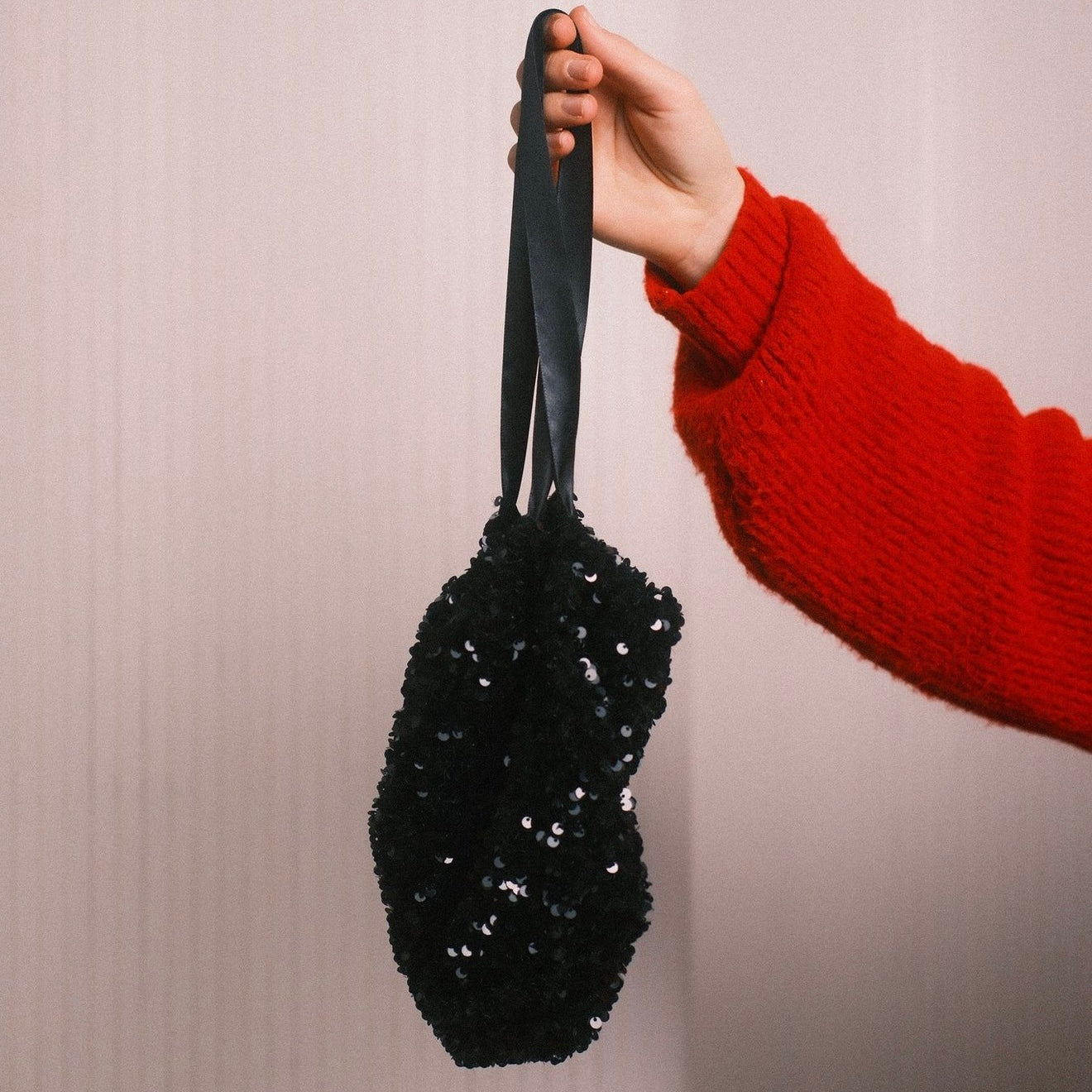 Pailletten Täschchen schwarz