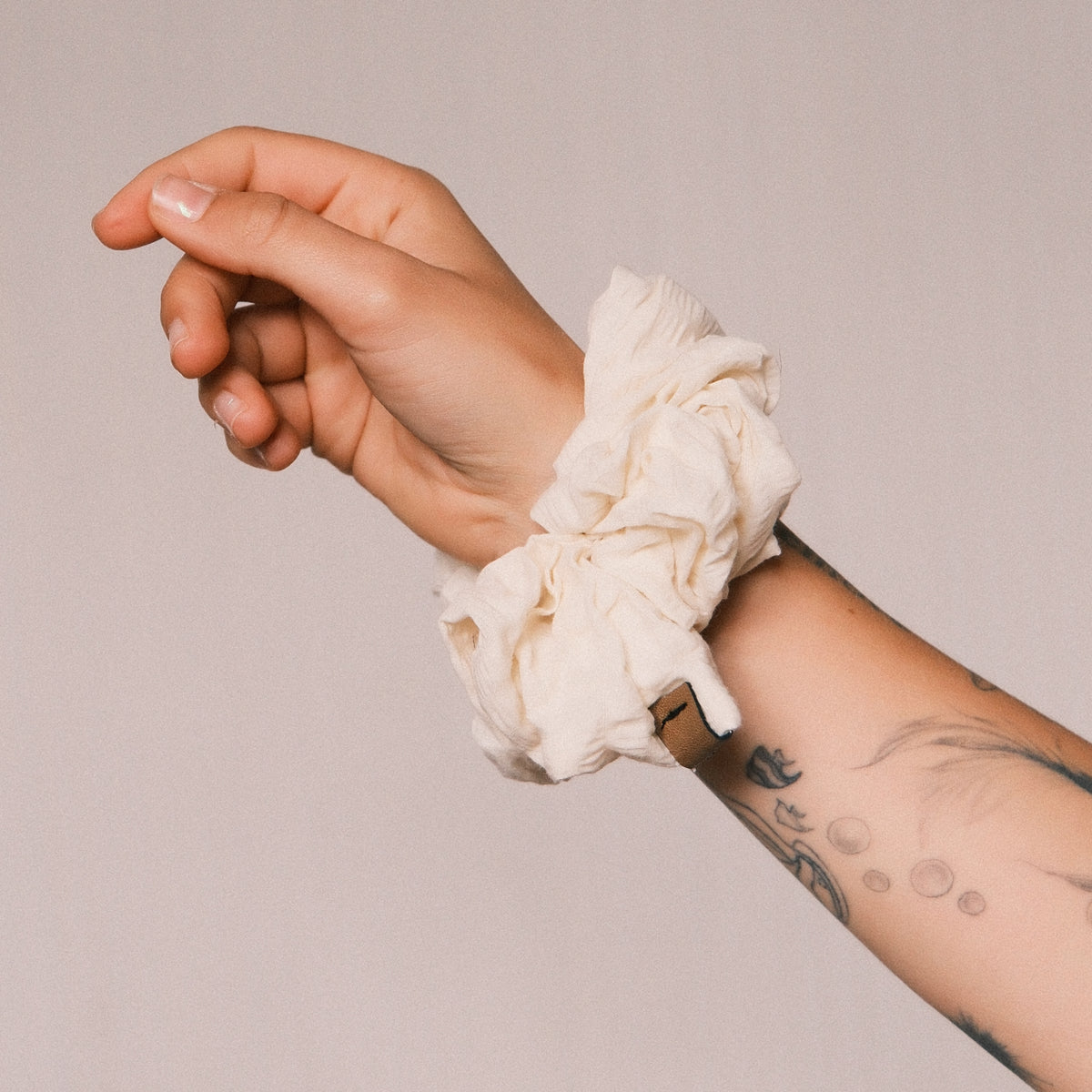 3er Big Scrunchie Set - Lemon Lavendel