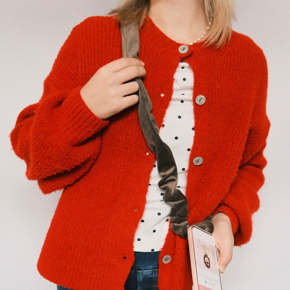 Handykette - Samt Espresso