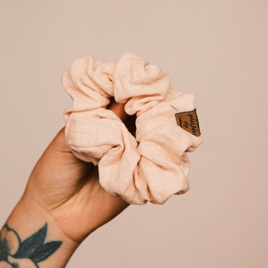 Scrunchie Glitzer Creme