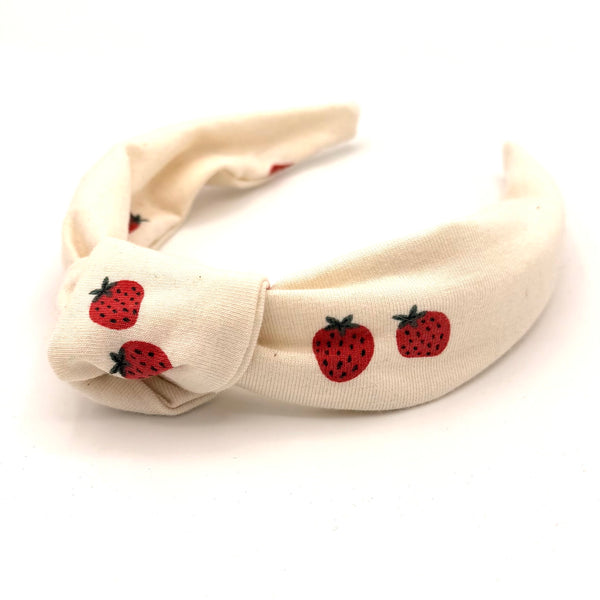 Kinder Haarreif Knoten - Erdbeeren