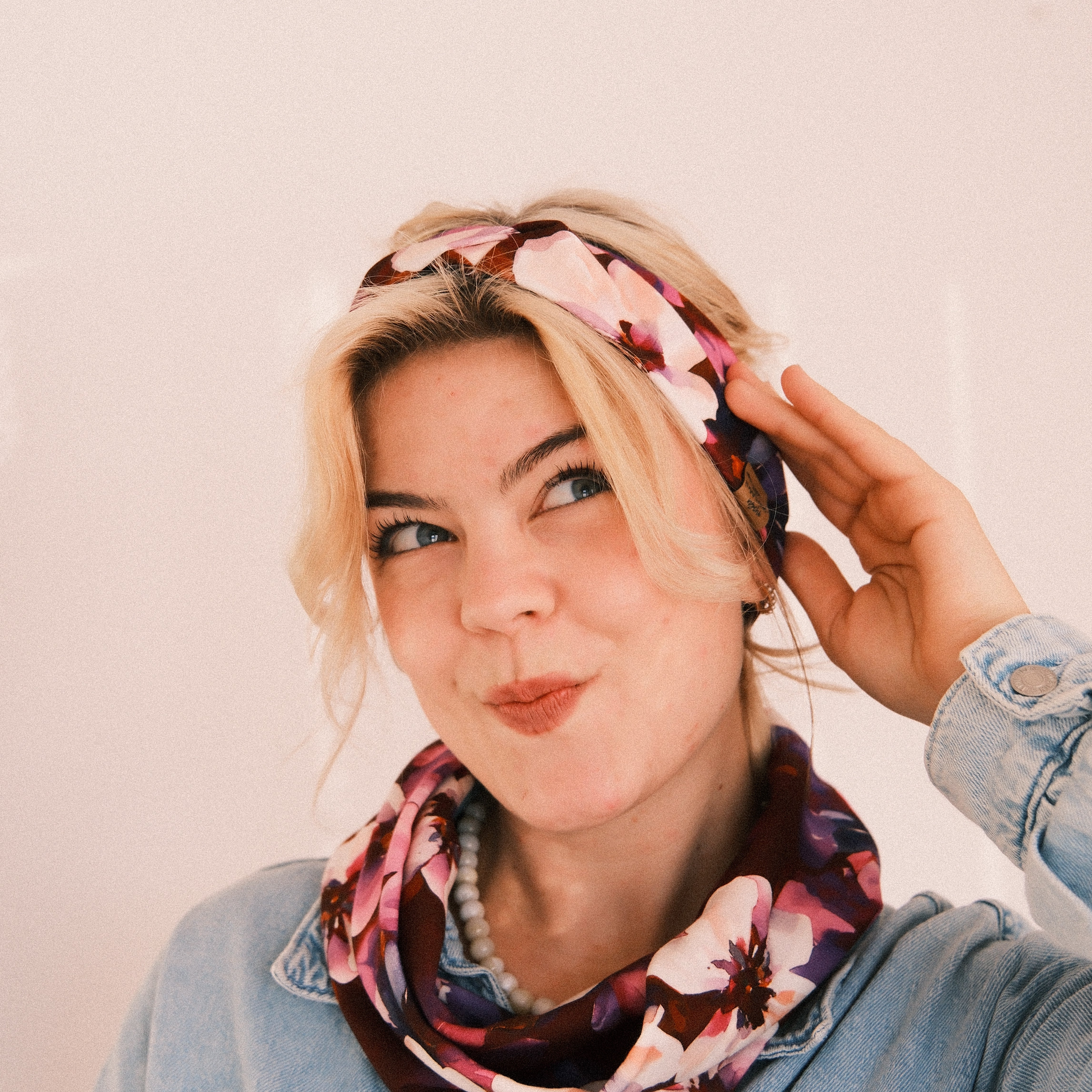 Basic Haarband - Berry Glow