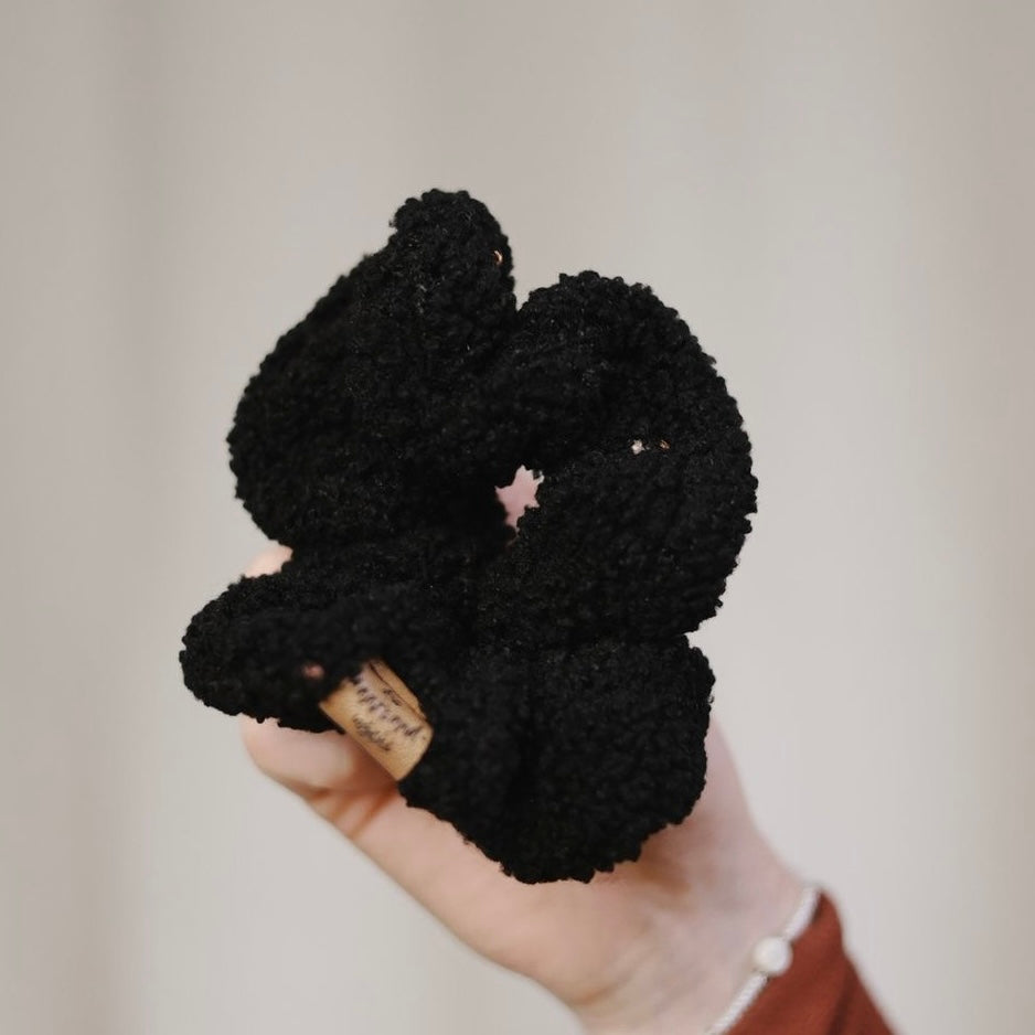 Scrunchie Teddy Schwarz