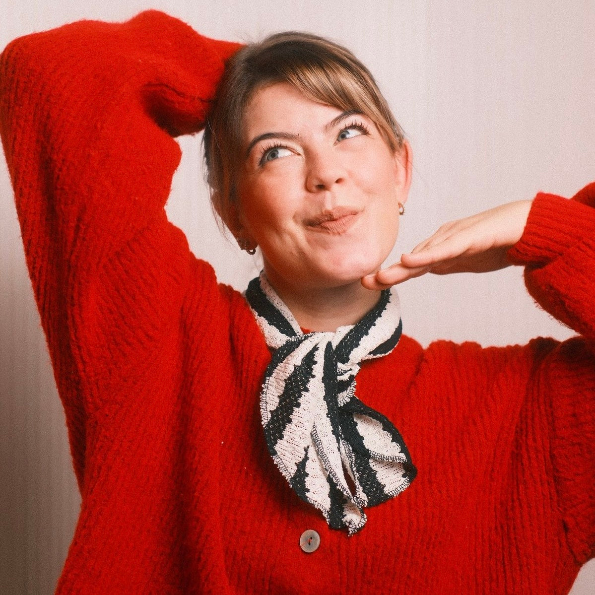 Mikro Schal - Geschenk gestreift