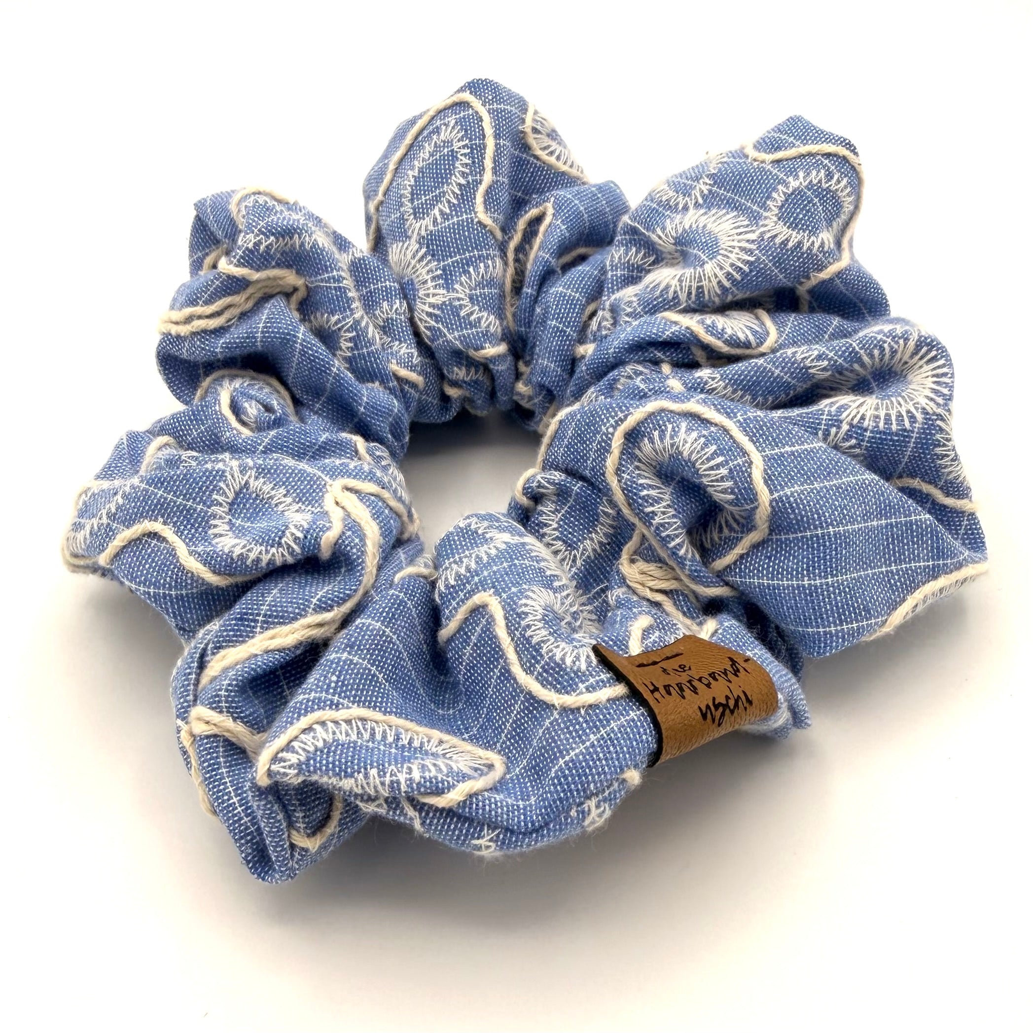 Big Scrunchie - Denim Blossom