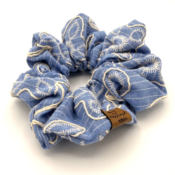 Big Scrunchie - Denim Blossom