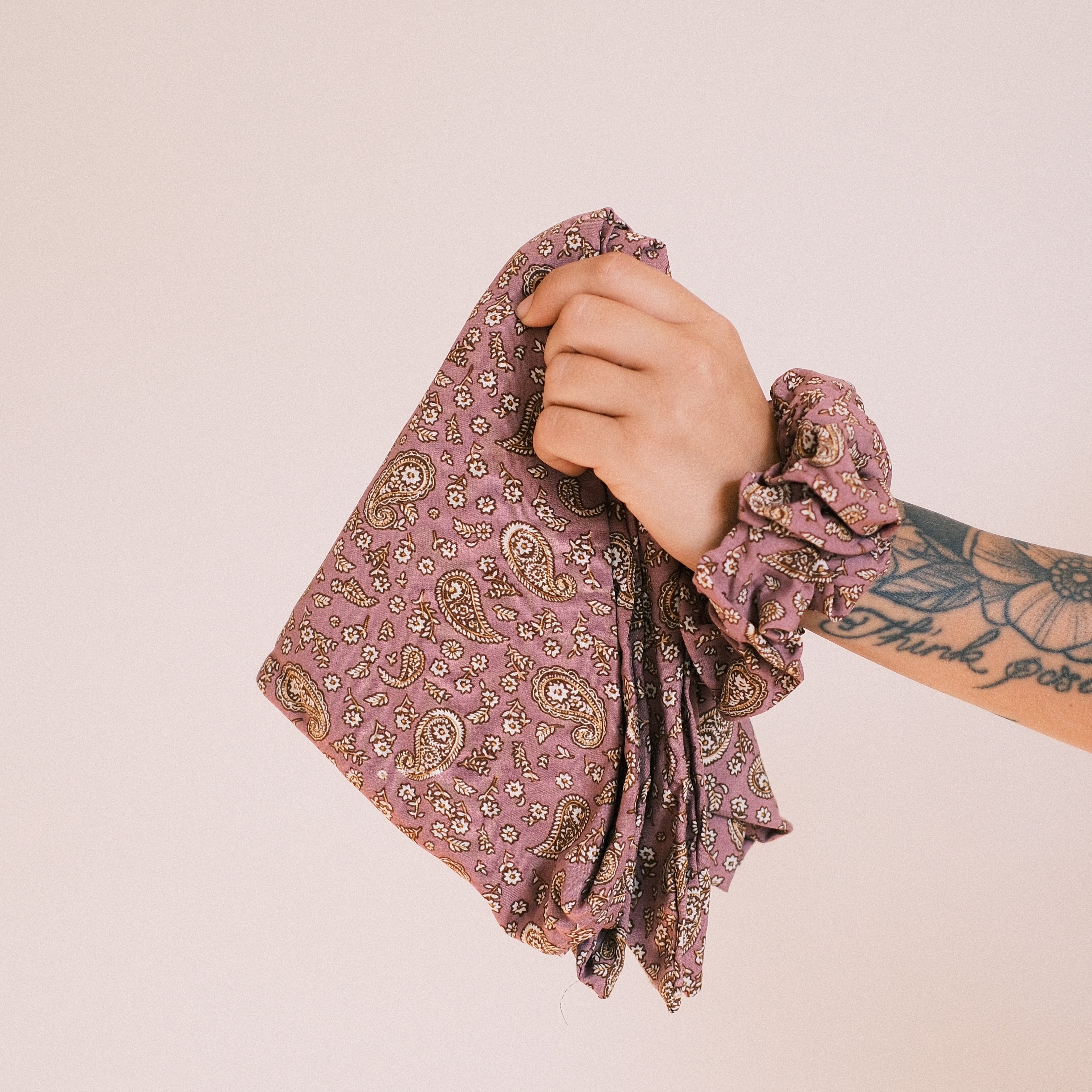 XXL Dreieckstuch  - Vintage Paisley Mauve