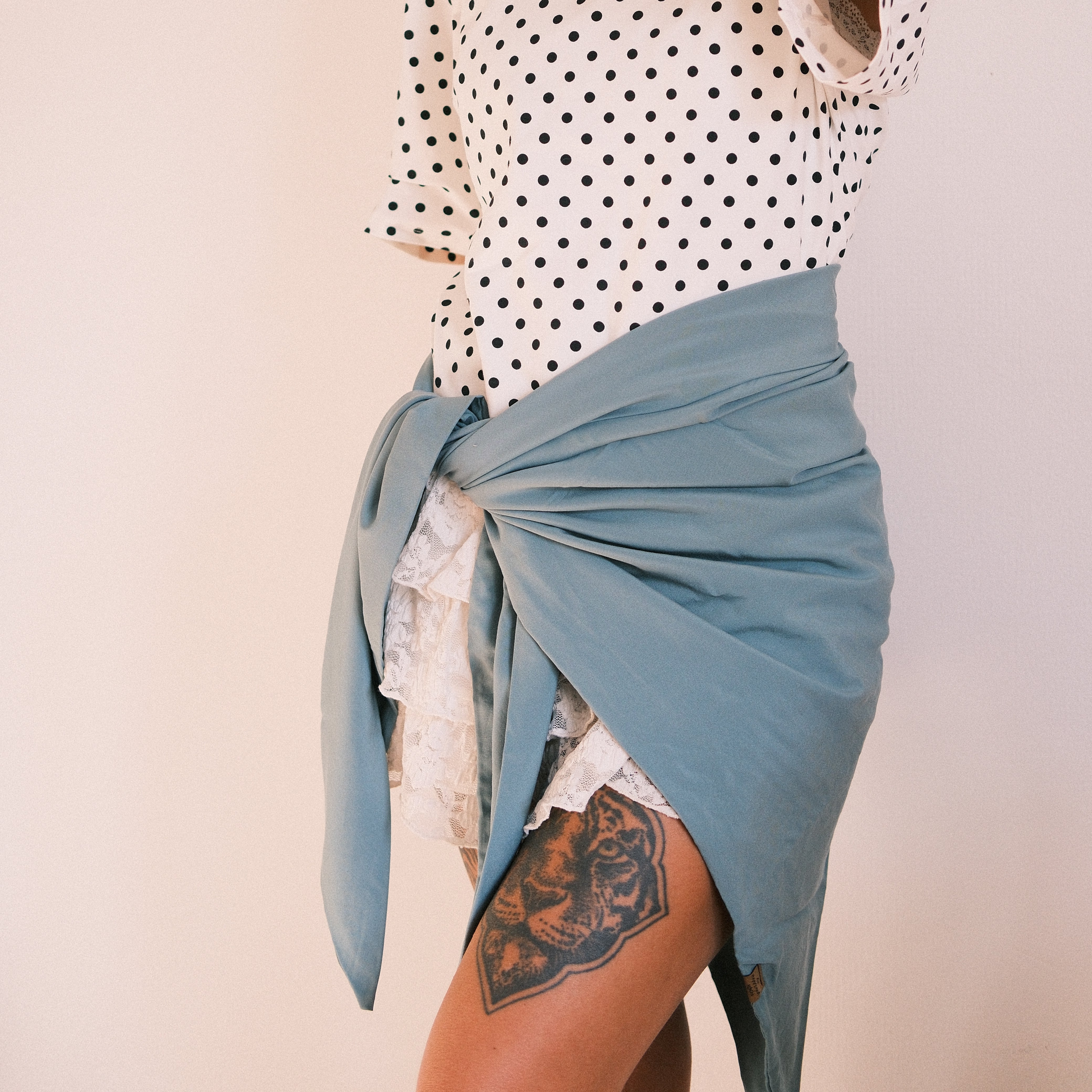 XXL Dreieckstuch  - soft touch Aqua