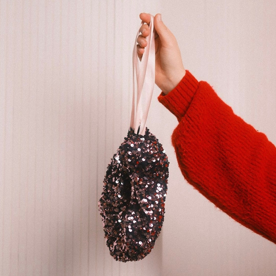 Pailletten Täschchen rosa