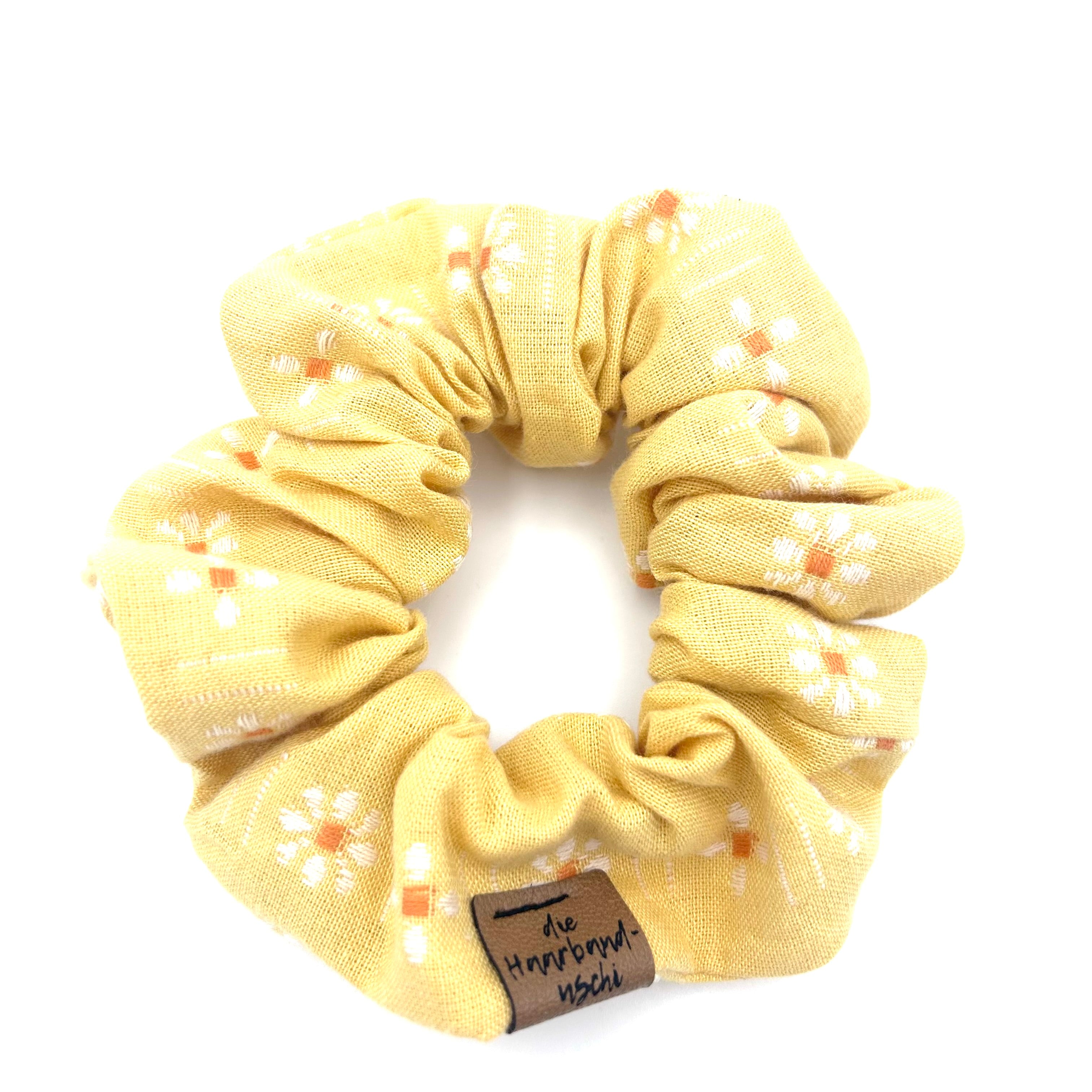 Scrunchie - Blümchen Gelb