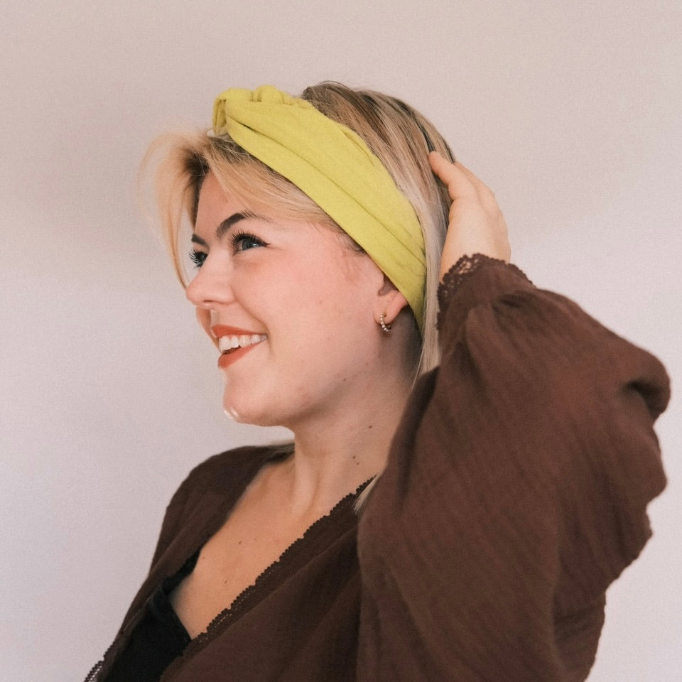 Drahthaarband - Musselin Lime