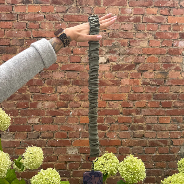 Handykette - Musselin Glitzer Khaki
