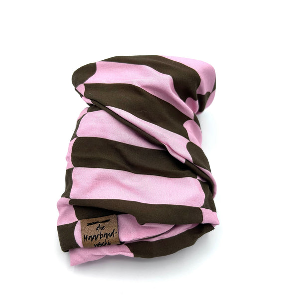 Drahthaarband breit - Candy Lines Olive