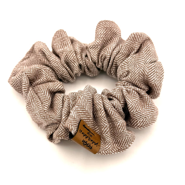 Scrunchie - Fischgräten Beige