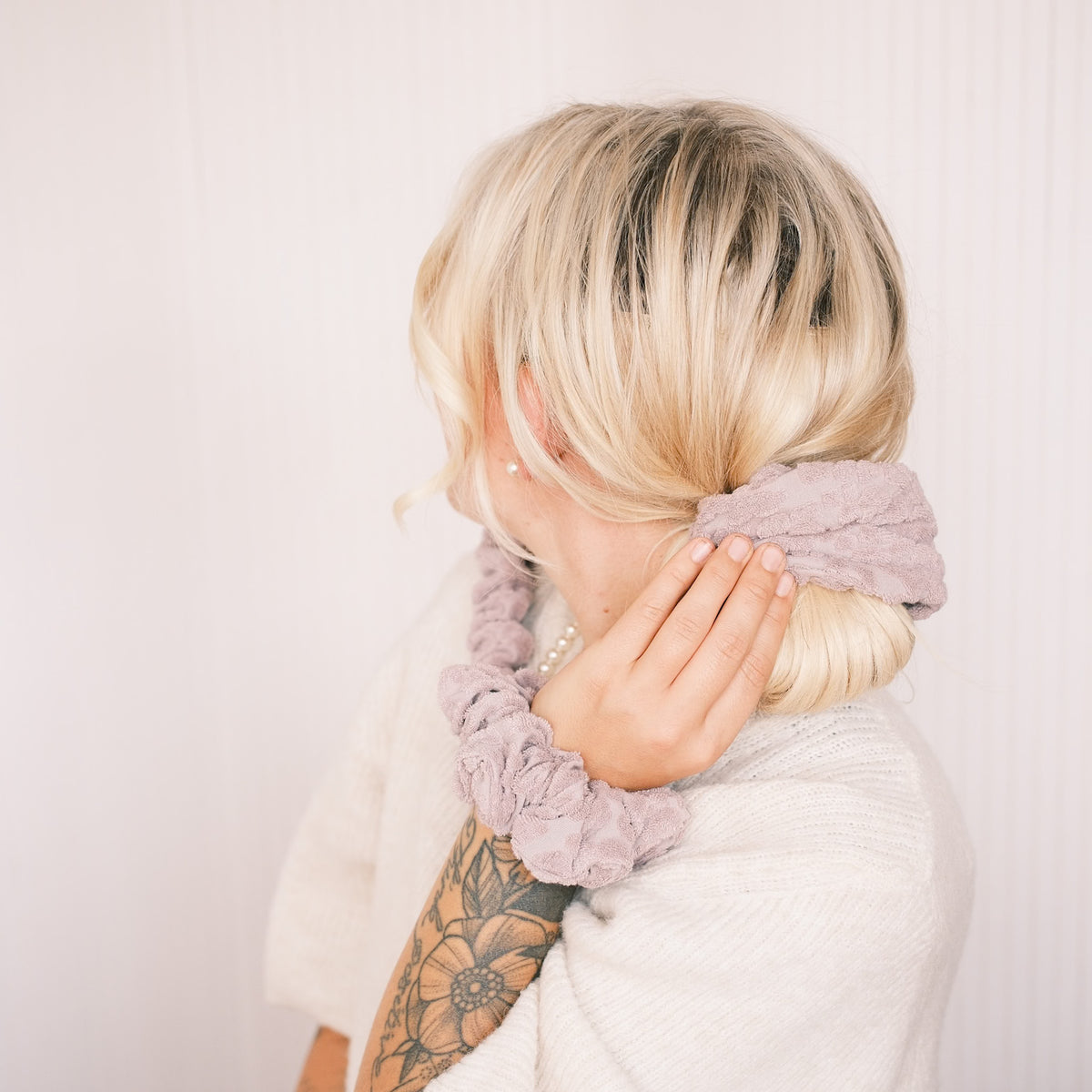 Scrunchie - Frottee Leo Rosa