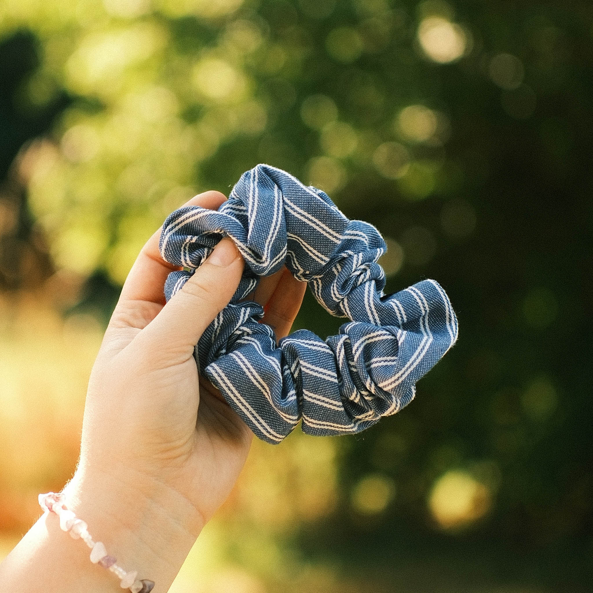 Scrunchie Dunkel – Hafenstreifen