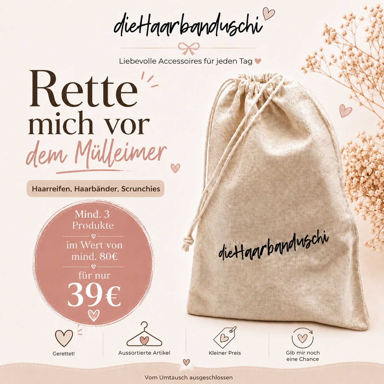 RETTE MICH Beutel