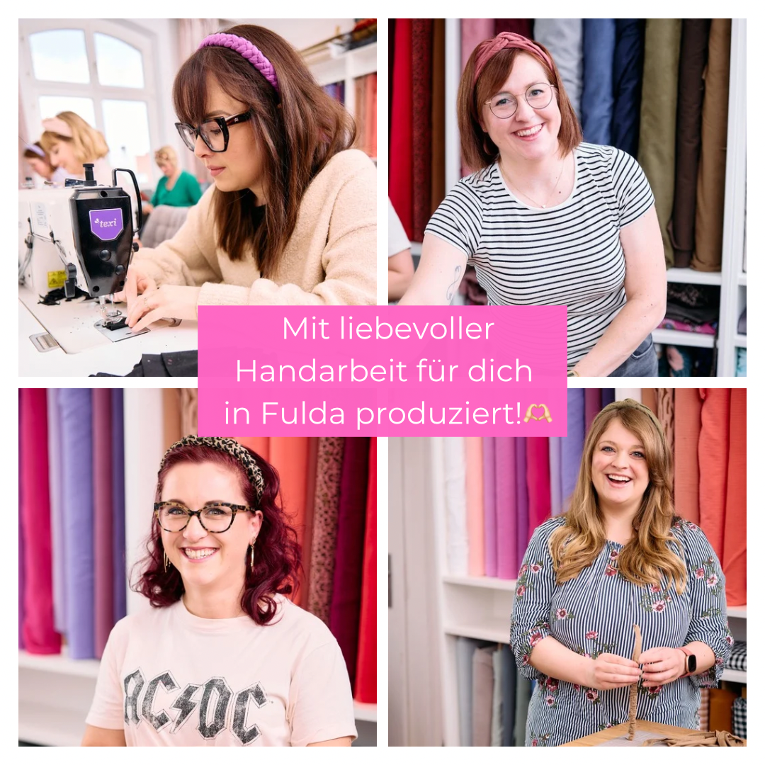 Stirnband Basic gefüttert lila/pink