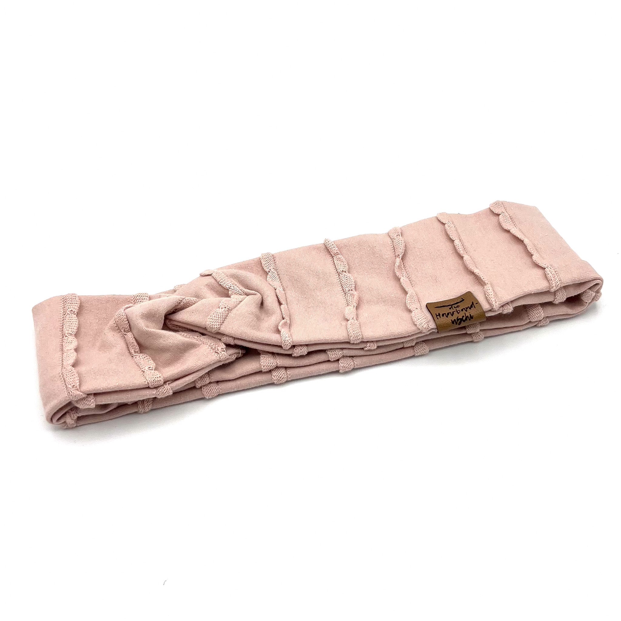 Basic Haarband - Feinrüsche Rosa