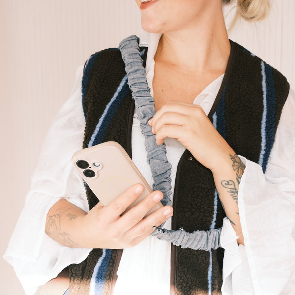 Handykette - Jeans Hellgrau