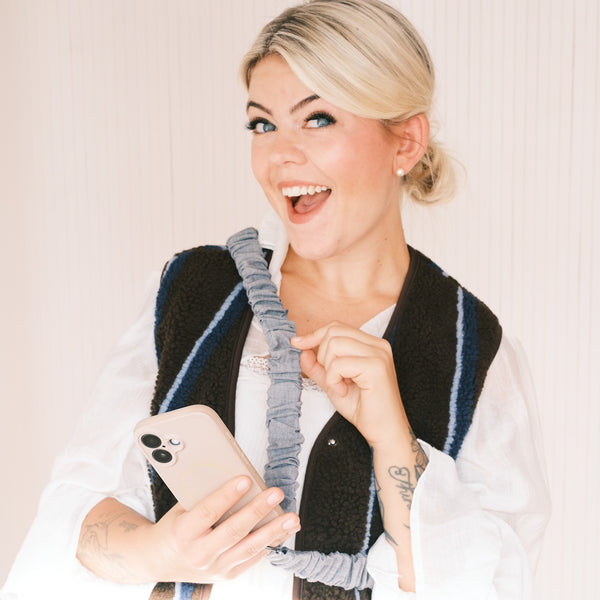 Handykette - Jeans Hellgrau