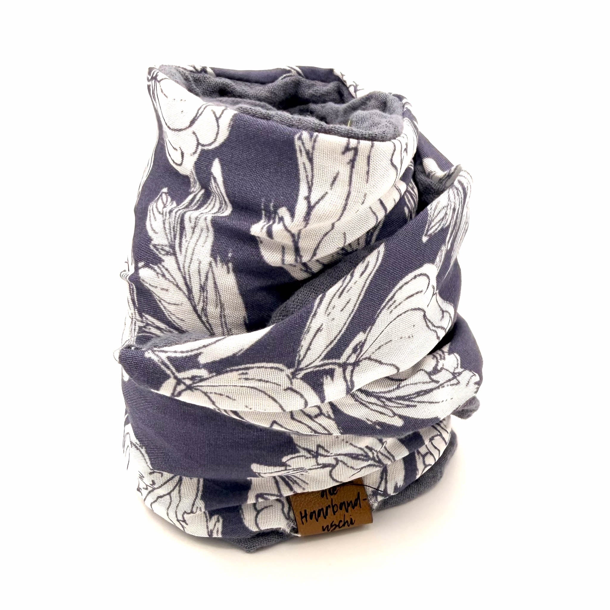 Drahthaarband 2 Seiten – Magnolienzeit Graublau