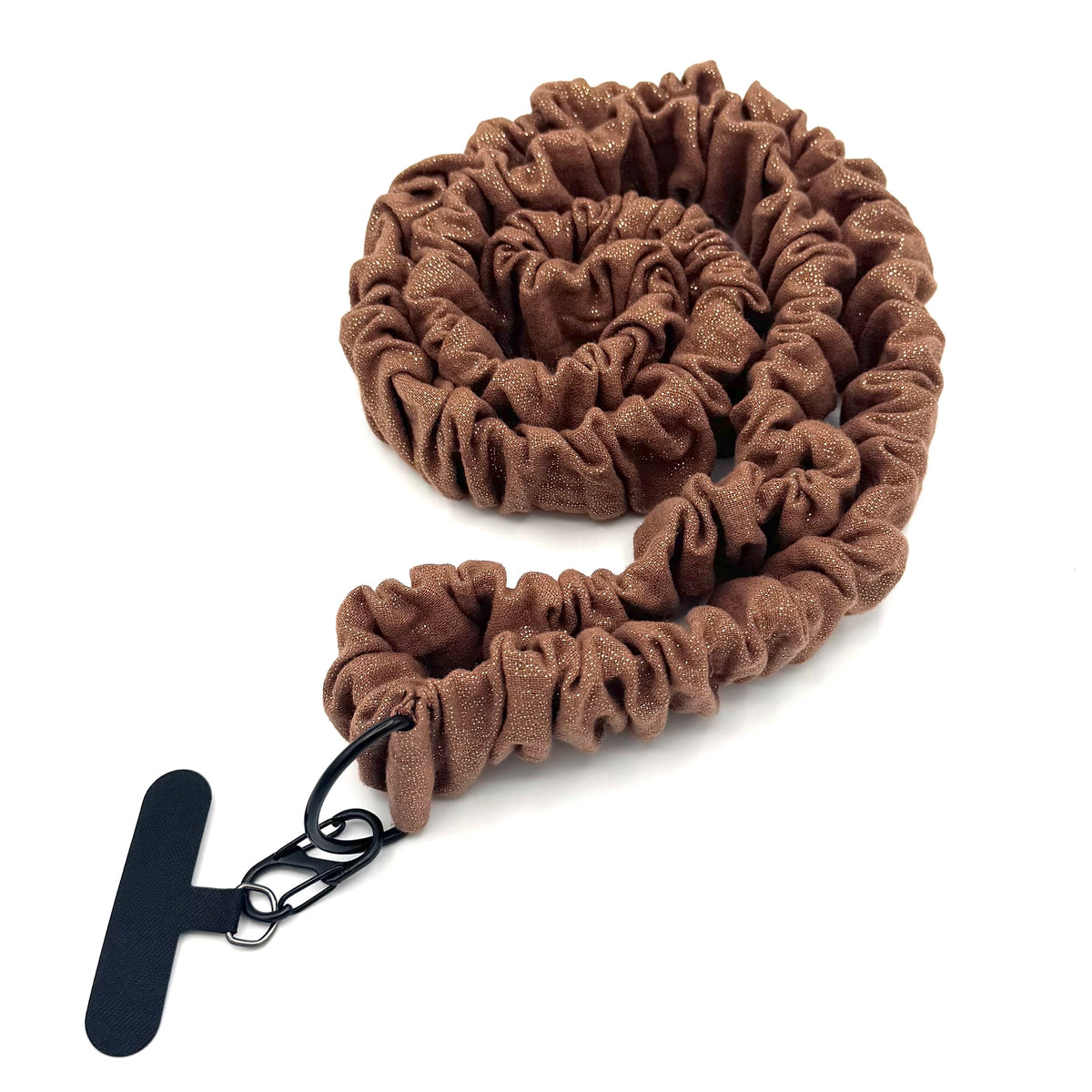 Handykette – Musselin Glitzer Blau