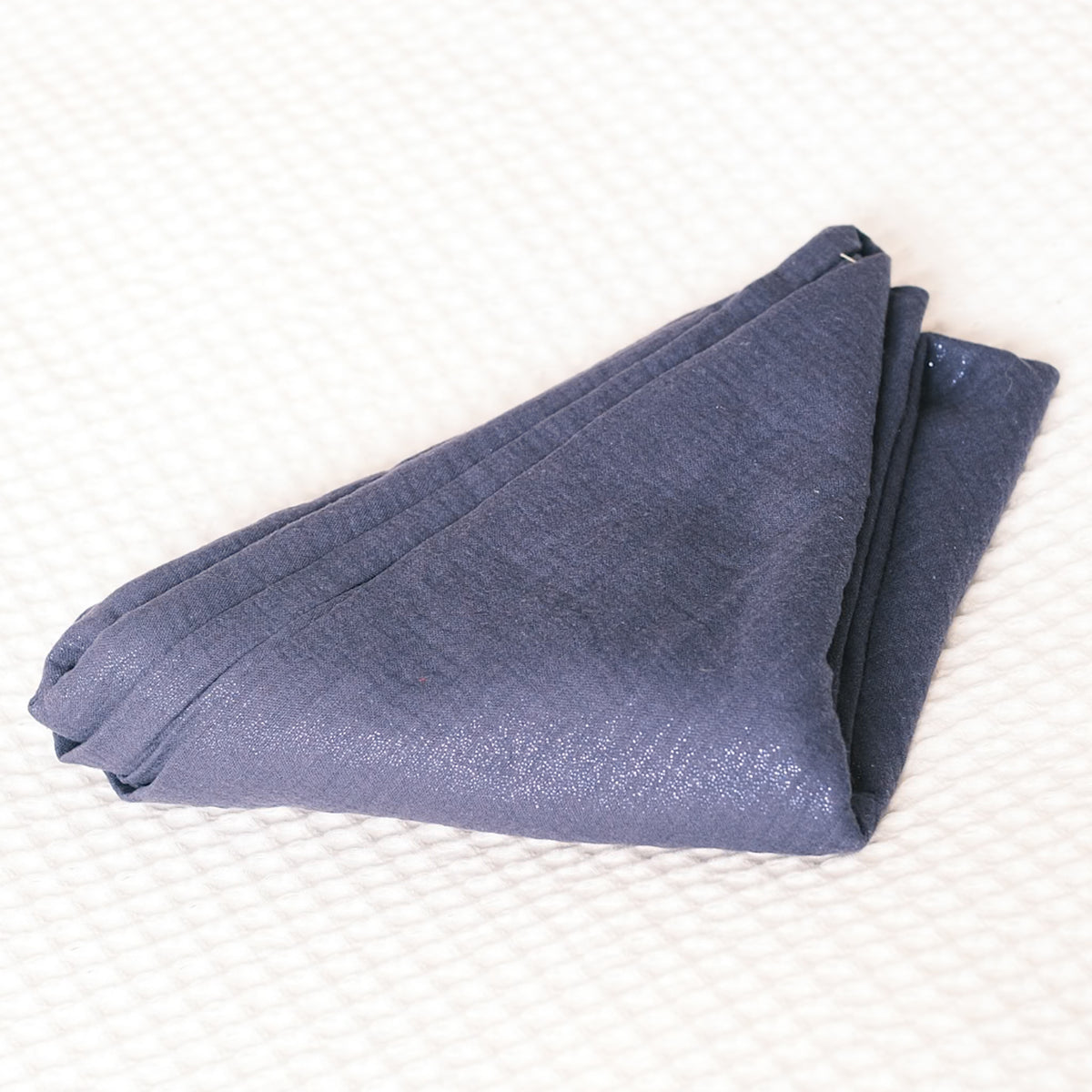 XXL Dreieckstuch – Musselin Glitzer Blau