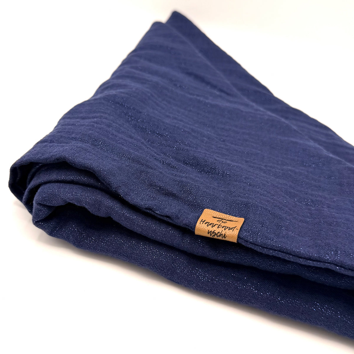 XXL Dreieckstuch – Musselin Glitzer Blau