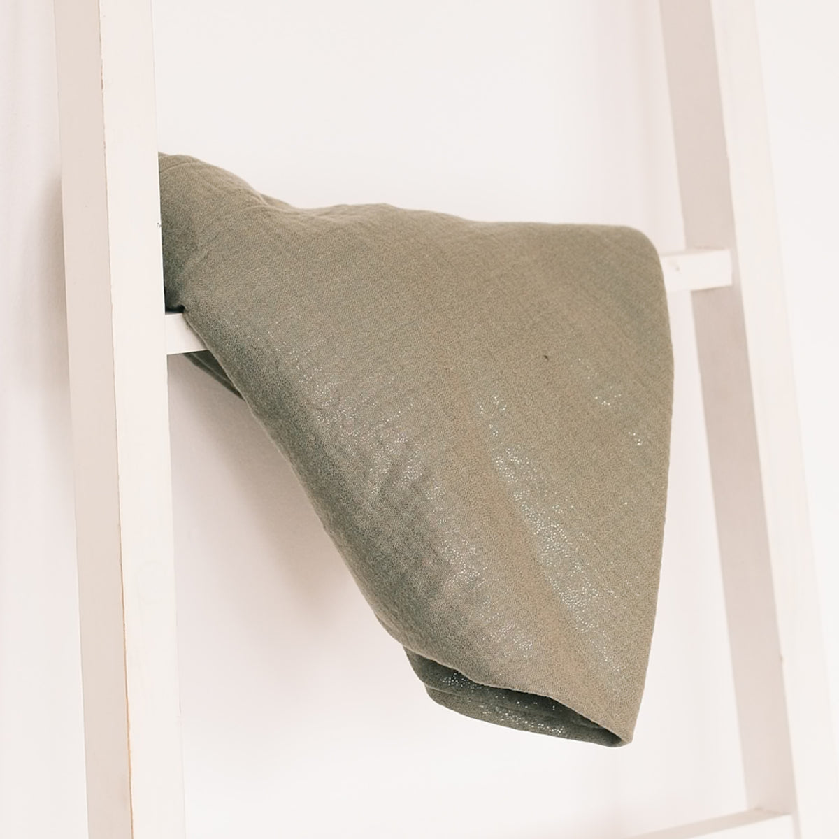 XXL Dreieckstuch – Musselin Glitzer Khaki