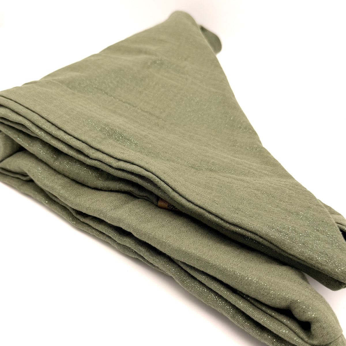 XXL Dreieckstuch – Musselin Glitzer Khaki