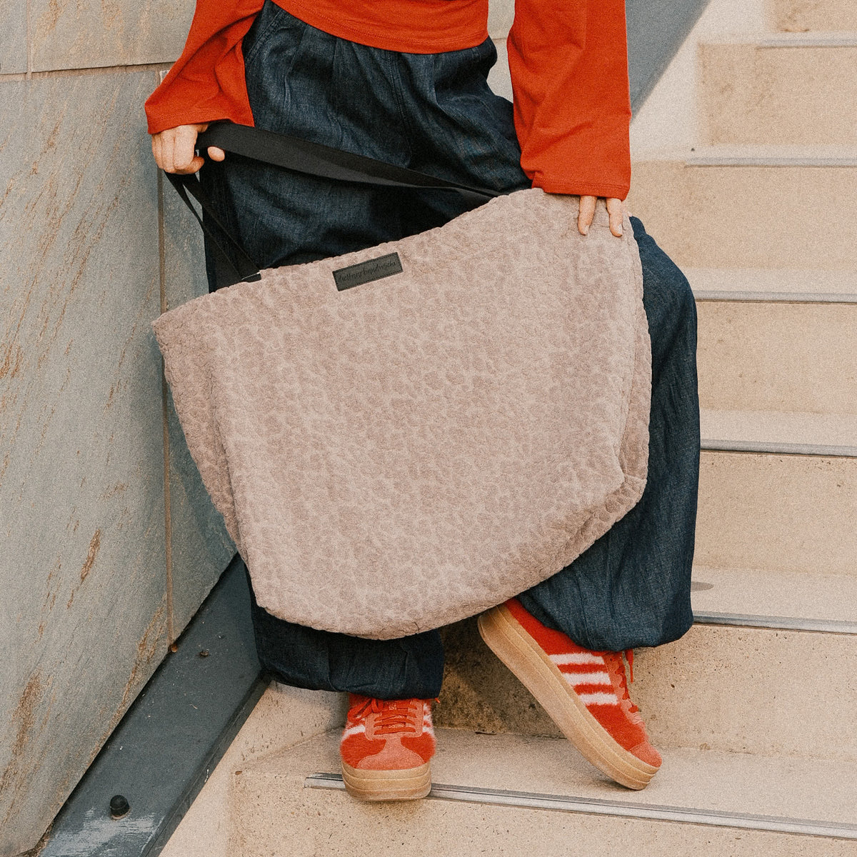XL Shopper - Frottee Leo Rosa