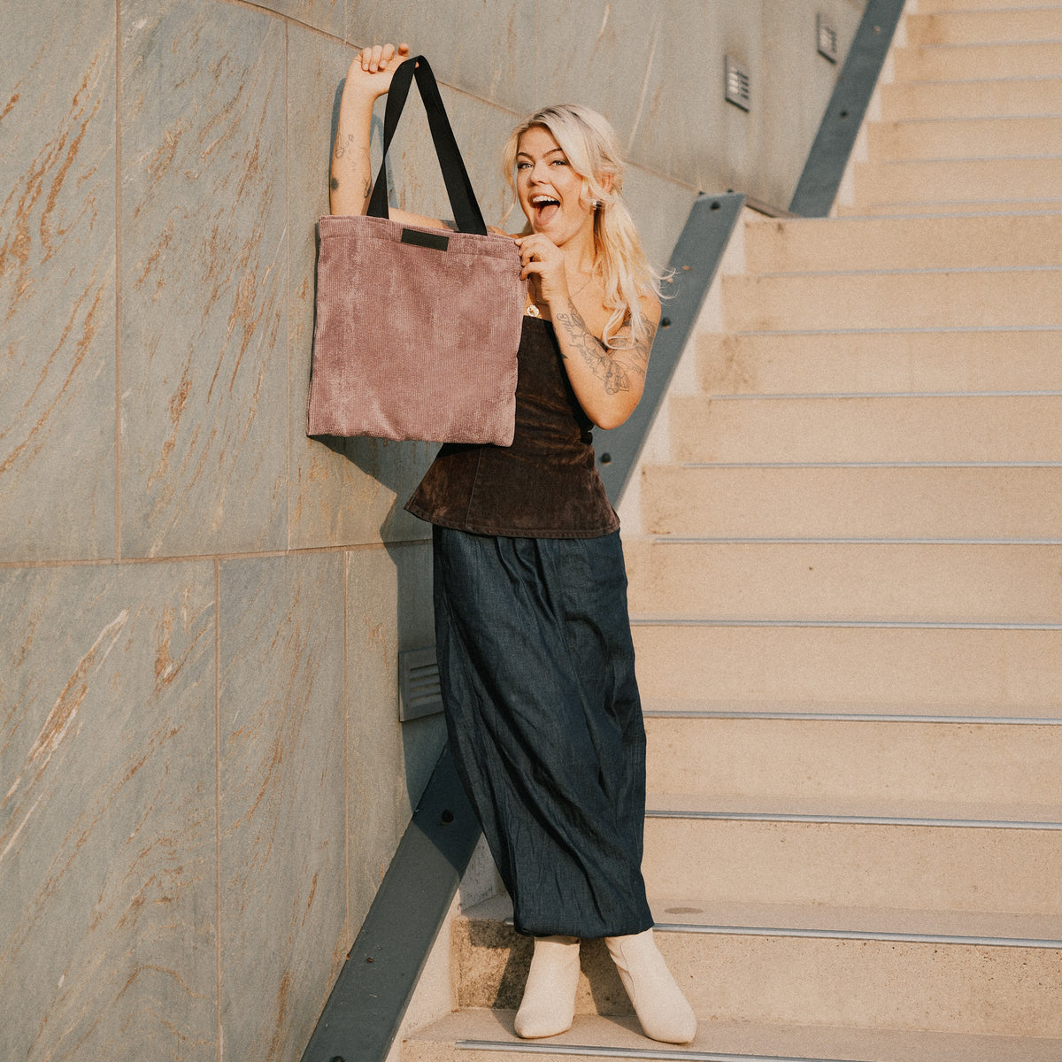 Shopper - Cord Mauve